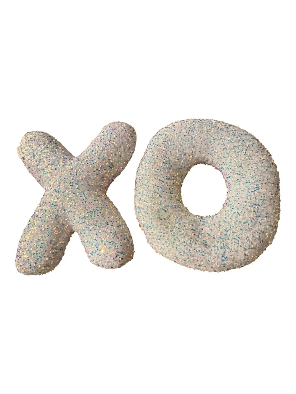 Isaac Mizrahi Sequin X and O Letter Shape Pillows